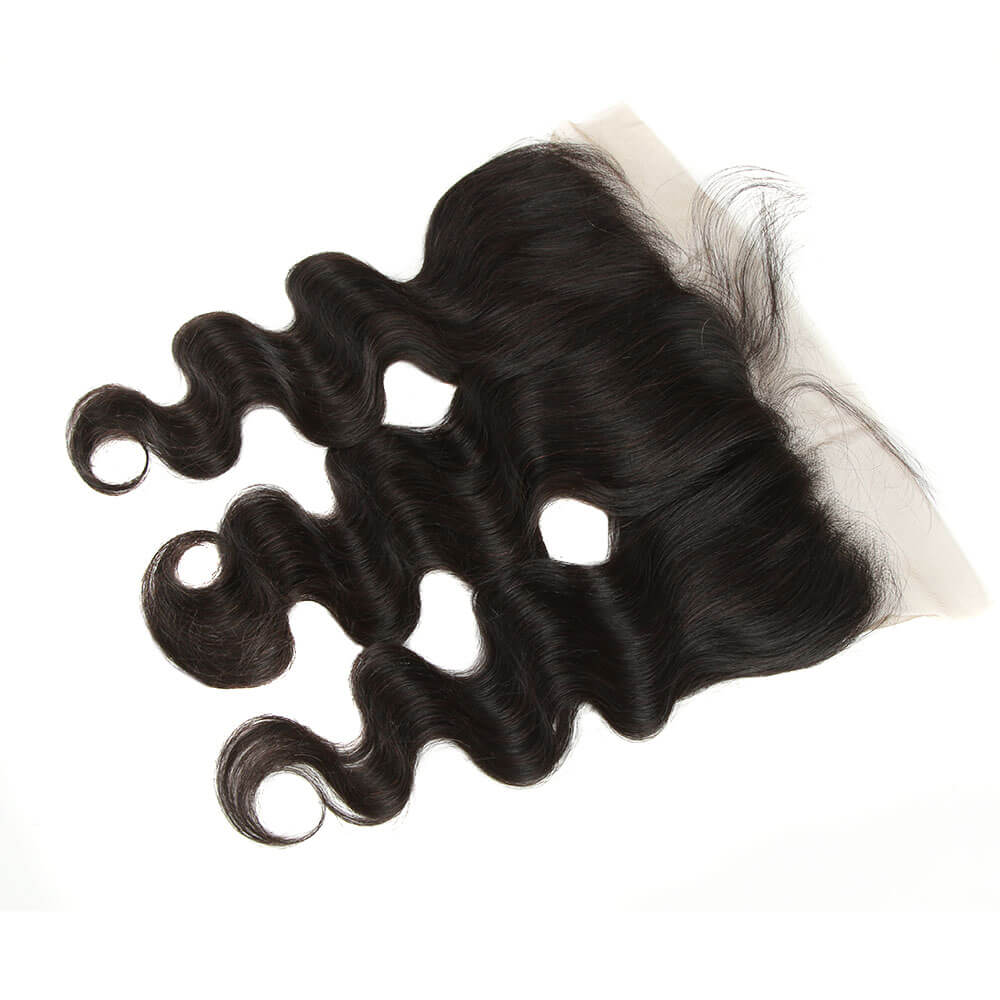 Virgin Human Hair Body Wave 3 Bundles with 13*4 Lace Frontal Closure - Image 4