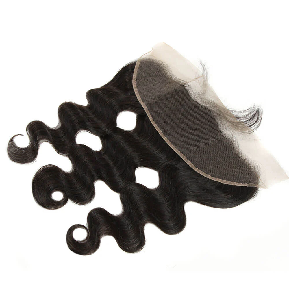 Virgin Human Hair Body Wave 3 Bundles with 13*4 Lace Frontal Closure - Image 5