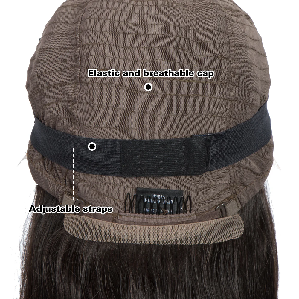 QVR Virgin Human Hair 13x6 Lace Frontal Straight Wigs Bleach Knots Wig - Image 10