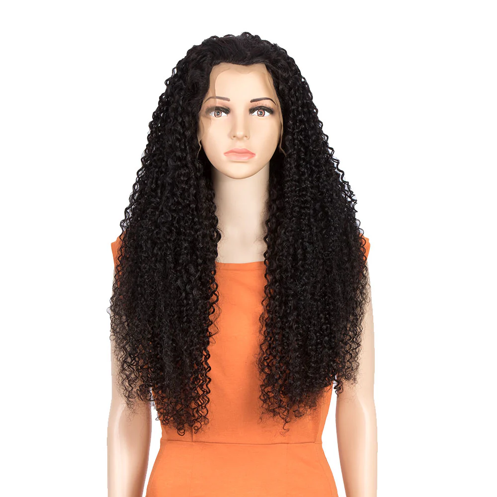 QVR Remy Human Hair 13*4 Lace Frontal Wigs Curly Wave Wig - Image 4