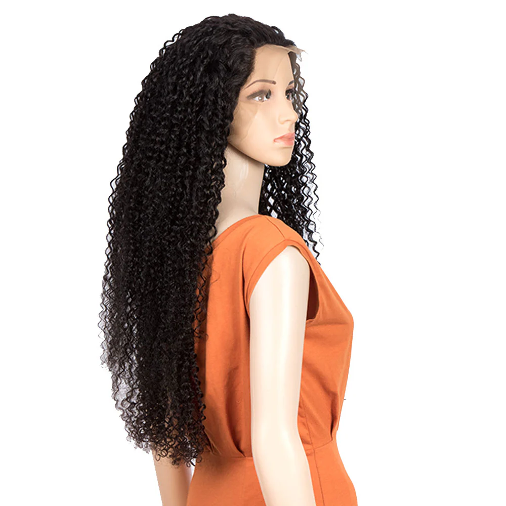 QVR Remy Human Hair 13*4 Lace Frontal Wigs Curly Wave Wig - Image 5