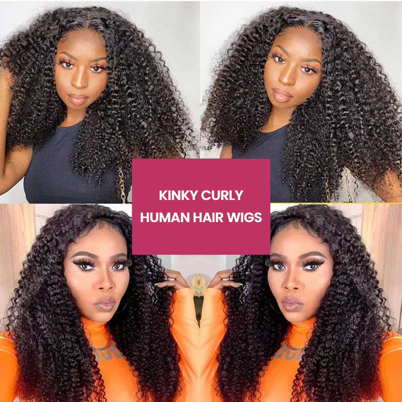QVR Curly Wigs Virgin Human Hair Kinky Curly Wig 13x6 Full Lace HD Transparent Lace Wig Natural Color - Image 7