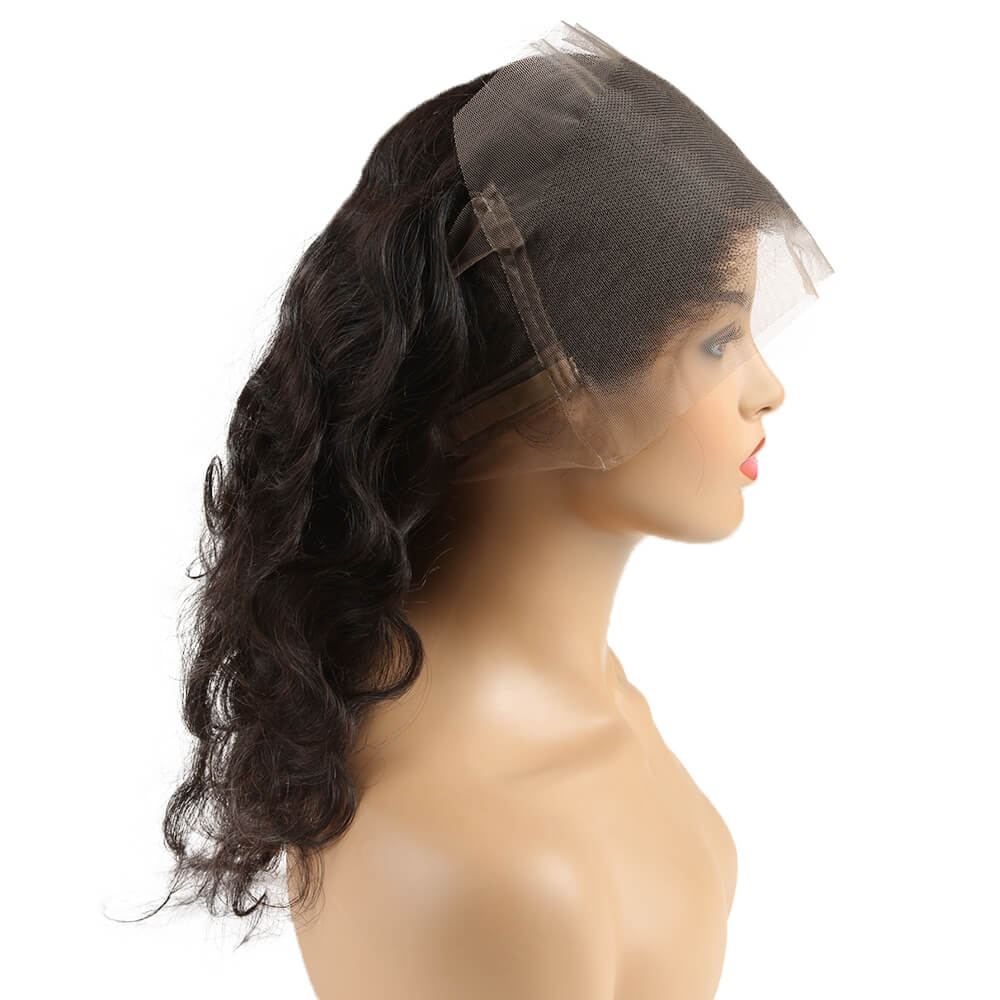 QVR Virgin Human Hair 360 Frontal Closure Body Wave Natural Color - Image 3