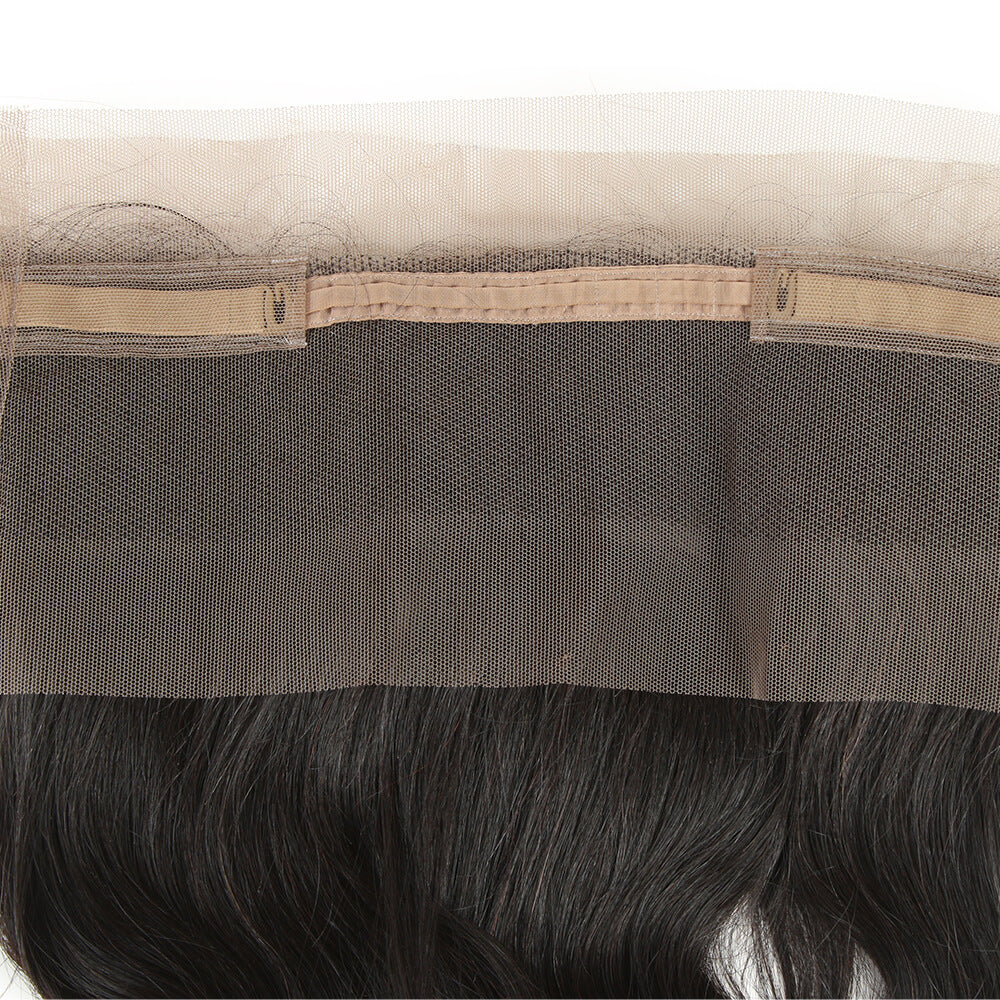 QVR Virgin Human Hair 360 Frontal Closure Body Wave Natural Color - Image 4