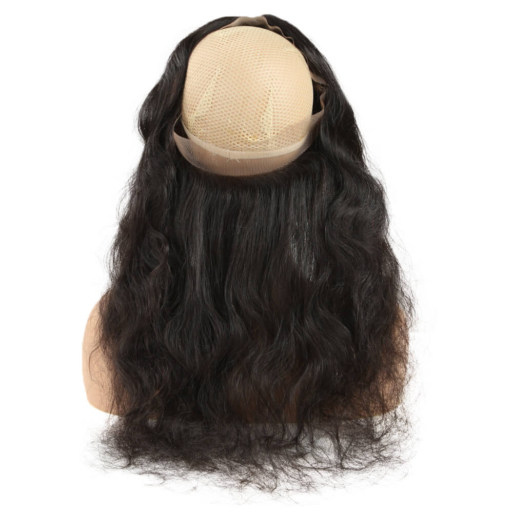 QVR Virgin Human Hair 360 Frontal Closure Body Wave Natural Color - Image 7