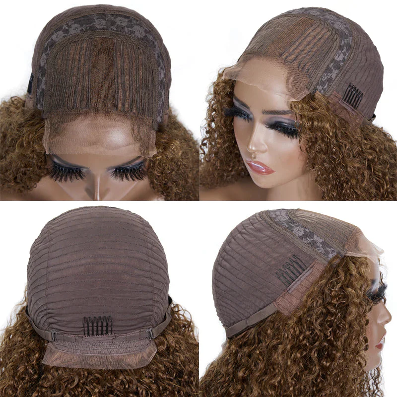 Chestnut Dark Brown Color HD Lace 5x5 Lace Closure Wigs Deep Wave Glueless Wig Pre Plucked 180% Density - Image 5