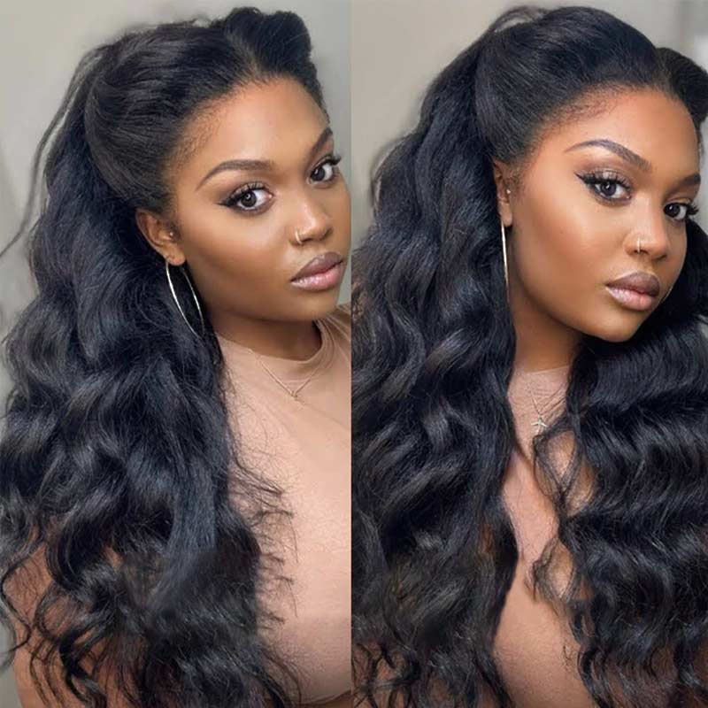 QVR 4C Hairline Curly Edge Wig Body Wave 13x4/13x6 HD Glueless Undetectable Lace Wigs - Image 2