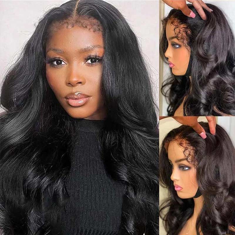 QVR 4C Hairline Curly Edge Wig Body Wave 13x4/13x6 HD Glueless Undetectable Lace Wigs - Image 3