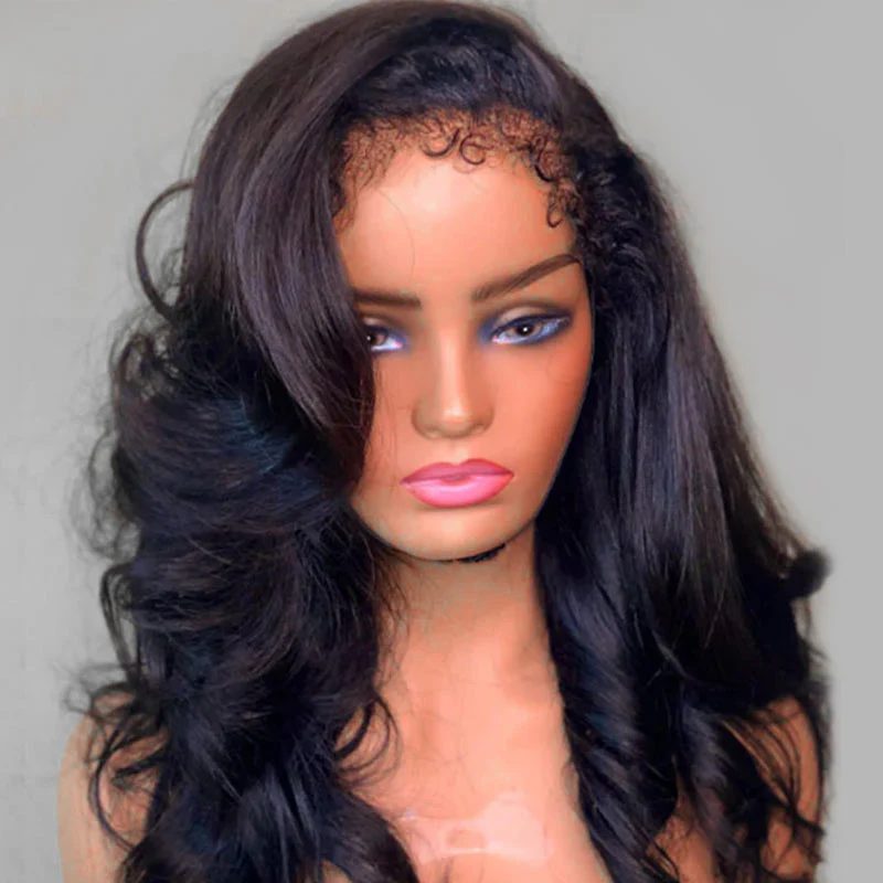 QVR 4C Hairline Curly Edge Wig Body Wave 13x4/13x6 HD Glueless Undetectable Lace Wigs - Image 4