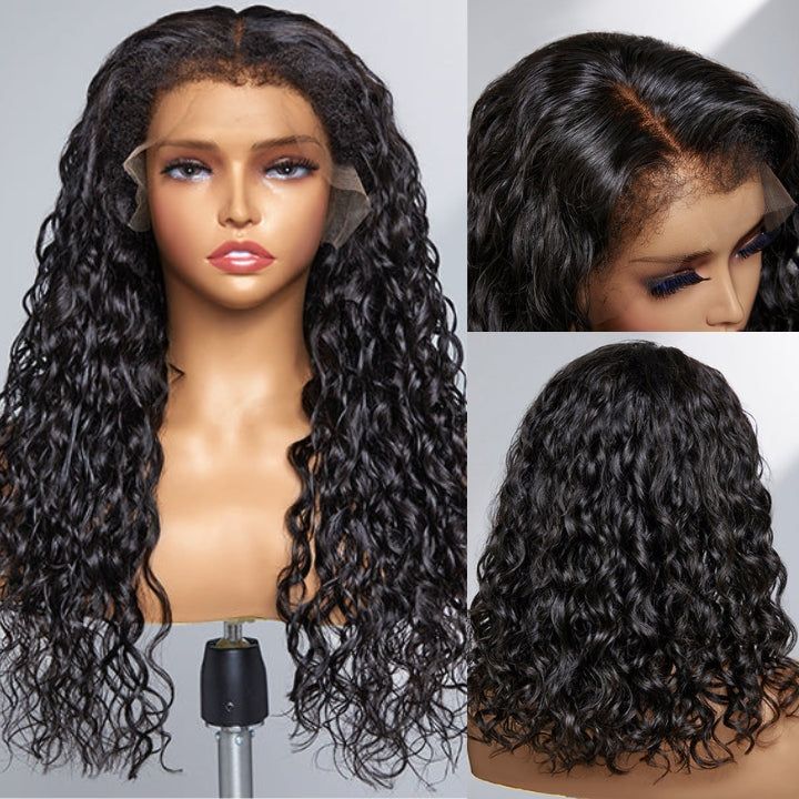 QVR 4C Curly Edges Water Wave Hair 13x4 5x5 HD Lace Front Wigs With Realistic Hairline - Image 6