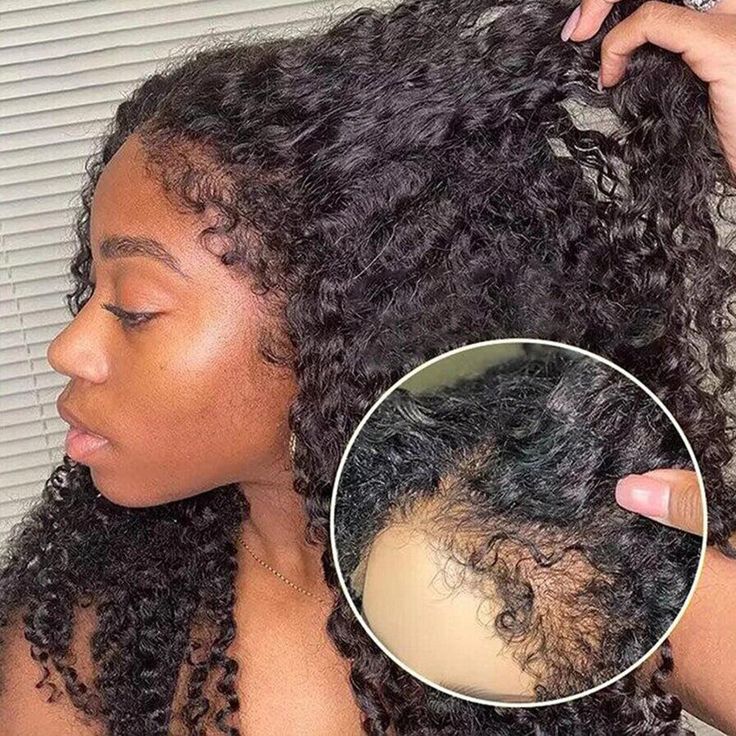QVR 4C Curly Edges Water Wave Hair 13x4 5x5 HD Lace Front Wigs With Realistic Hairline - Image 8