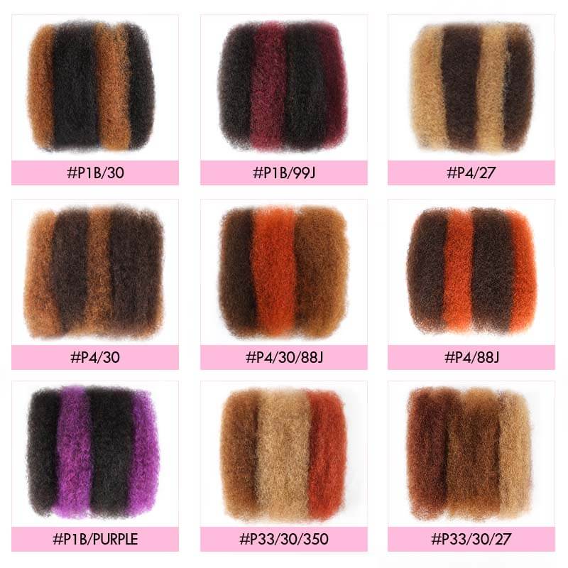 B3G1|QVR Color Combo Afro Kinky Bulk Human Hair For Braiding Dreadlock - Image 4