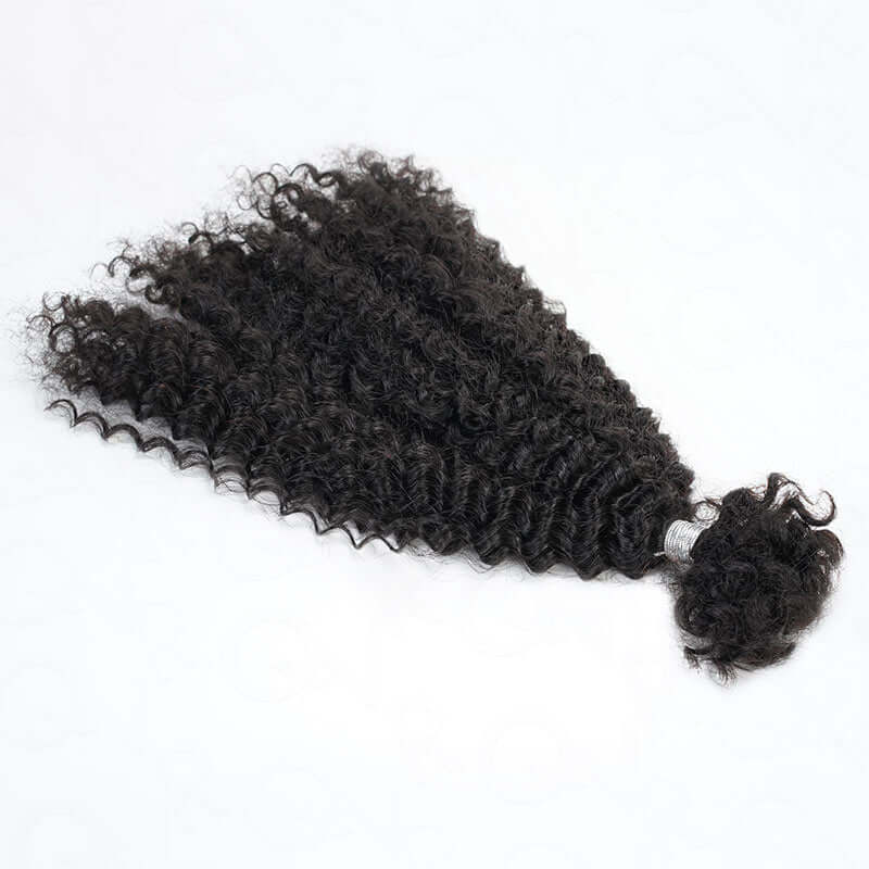 QVR Afro Kinky Curly Human Bulk Hair Extensions for Boho Knotless Braiding - Image 5