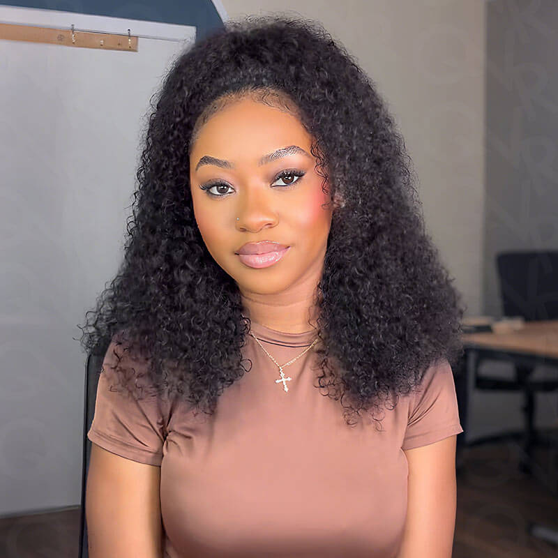 BFCM Combo|QVR Twist Curly Half Wig Human Hair - Image 2