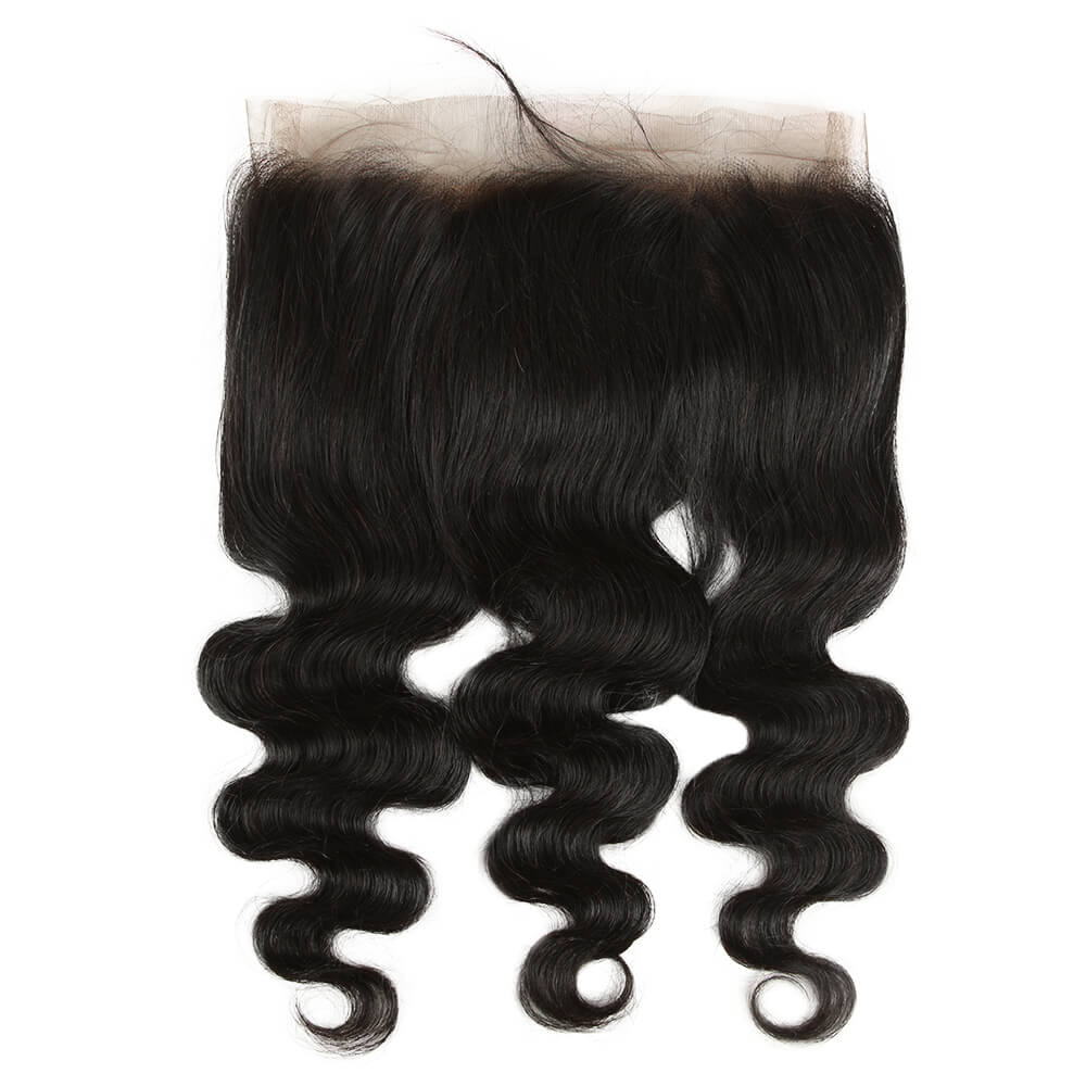 QVR Virgin Human Hair Body Wave 3 Bundles With 360 Lace Frontal - Image 5