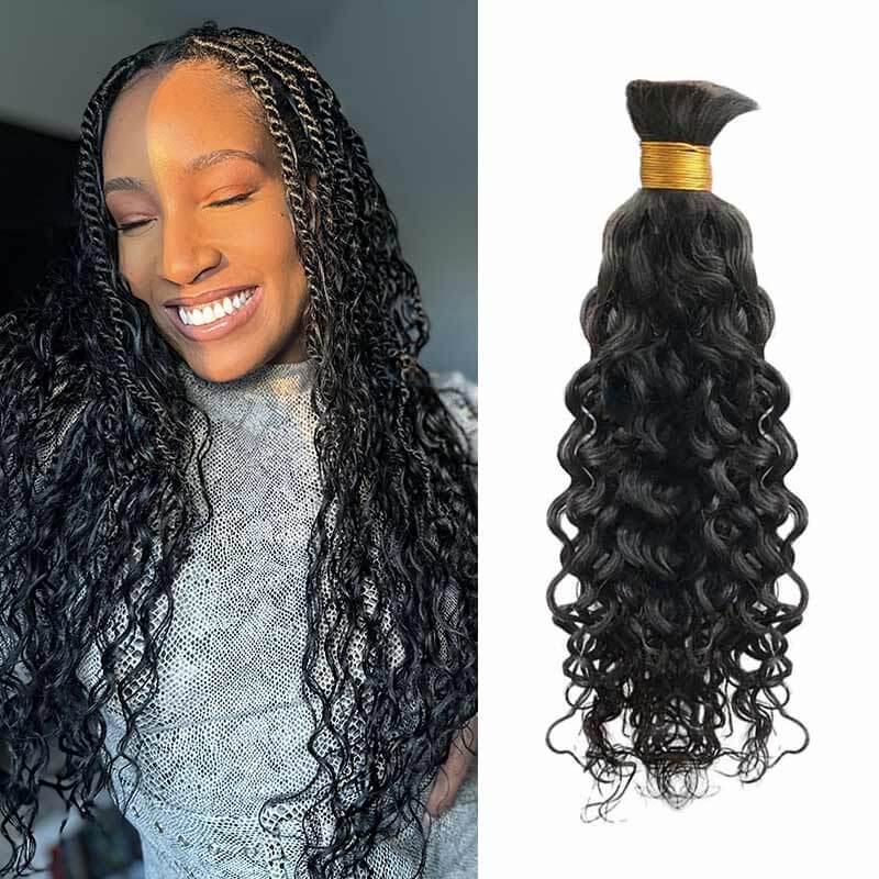 BOGO|Body Wave Bulk Hair Extensions for Boho Knotless Braiding - Image 9