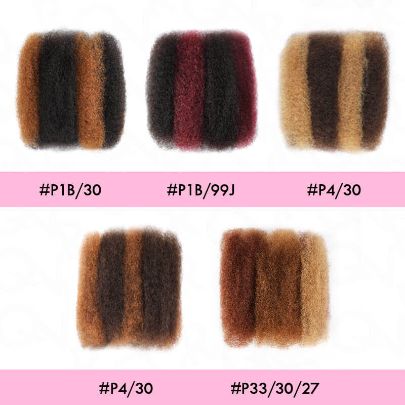 Flash Sale|QVR Multi-Color Combo Afro Kinky Bulk Human Hair - Image 5