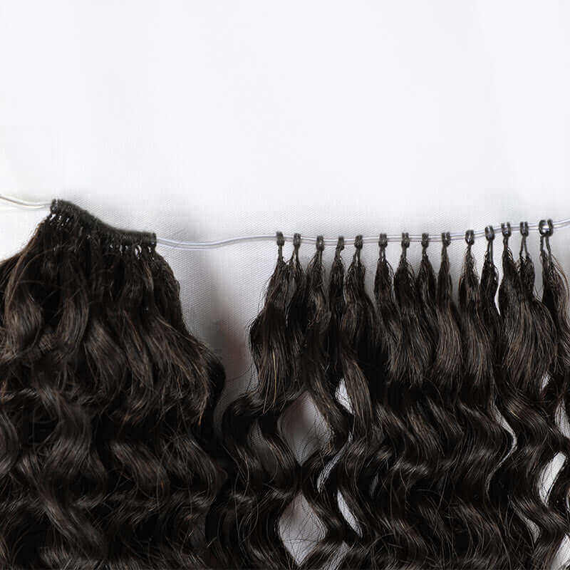 CLEARANCE SALE| Deep Brown #2 Color Water Wave Crochet Braid Human Hair Extensions - Image 5