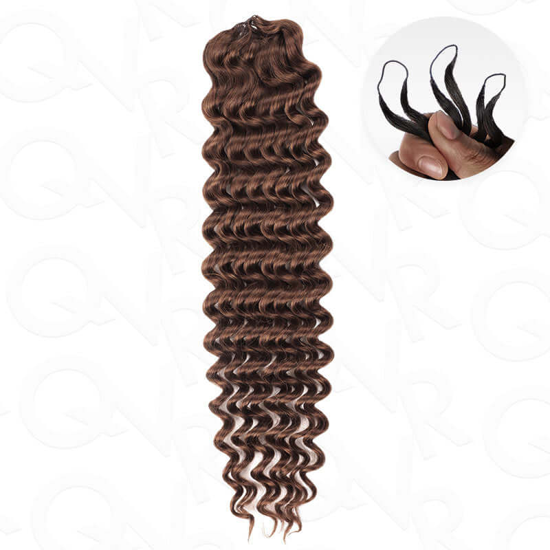 CLEARANCE SALE| Kinky Curly #4 Dark Brown Crochet Braid Hair Extensions - Image 2