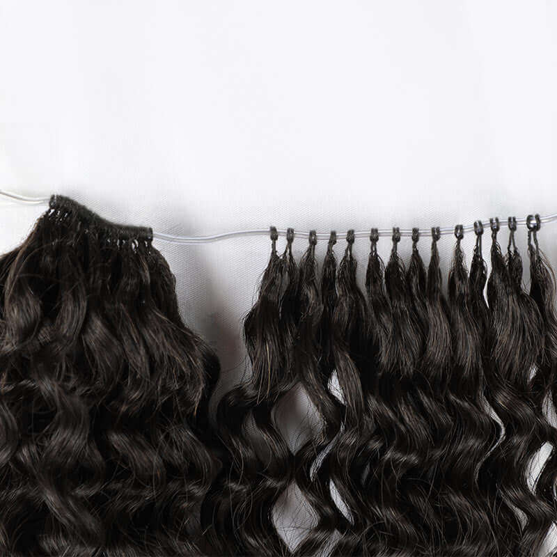 QVR Kinky Curly Micro-Ring Loop Hair Highlight #4/27/30 Crochet Braid Hair Extensions - Image 6