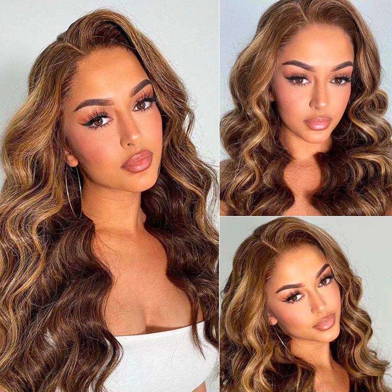 24" Loose Wave Transparent Lace 13x4/4x4  Lace Frontal Wig Human Hair Wig Natural Black - Image 3