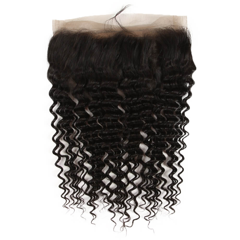 QVR Virgin Human Hair Curly 3 Bundles With 360 Lace Closure - Image 3