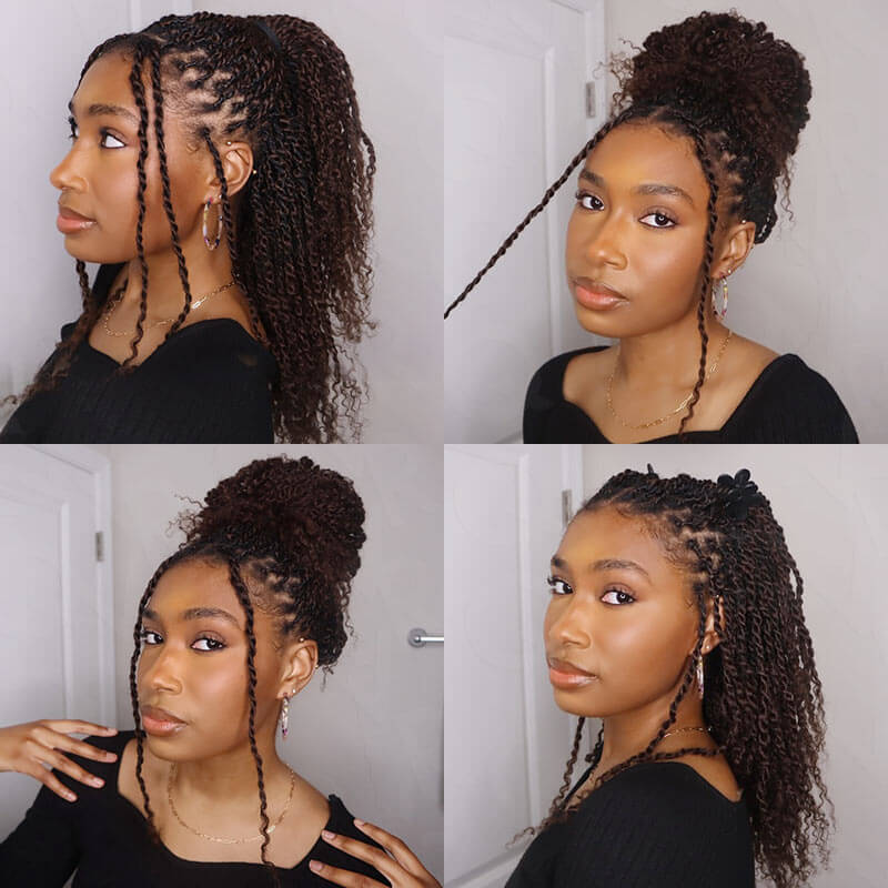 BOGO|Dark Brown #4 Afro kinky Bulk Hair Extensions - Image 3