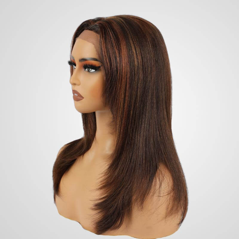 Flash Sale|Highlights Layer Cut Kinky Straight Wigs - Image 3