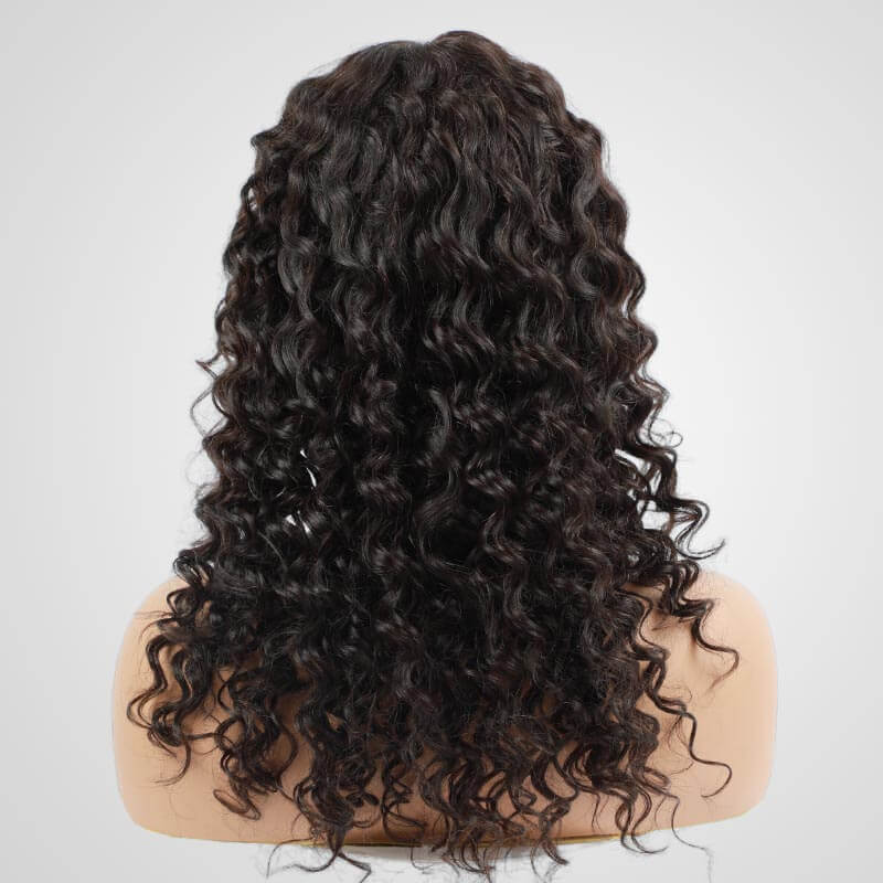 Flash Sale|Natural Black Deep Curl T Lace Wig - Image 2