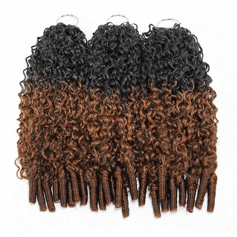 FLASH SALE|Ombre Brown #T1B/30 Feather Crochet Human Hair - Image 17