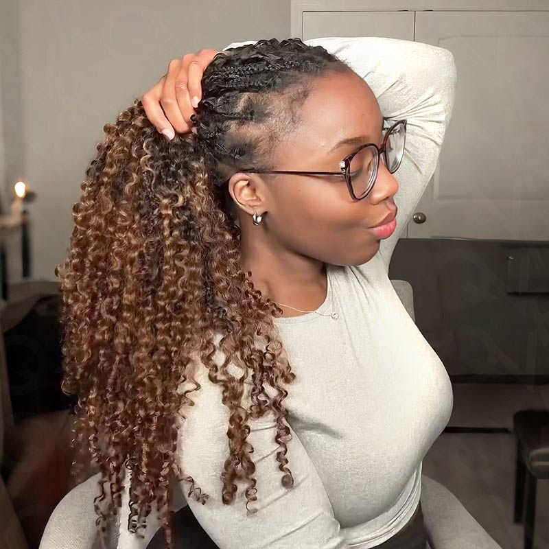 FLASH SALE|Ombre Brown #T1B/30 Feather Crochet Human Hair - Image 3