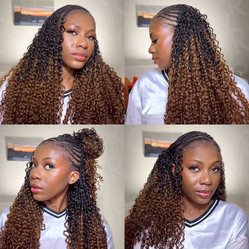 FLASH SALE|Ombre Brown #T1B/30 Feather Crochet Human Hair - Image 5
