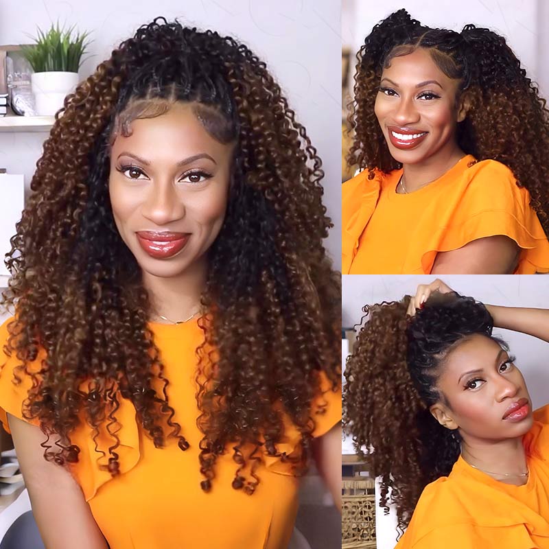FLASH SALE|Ombre Brown #T1B/30 Feather Crochet Human Hair - Image 6