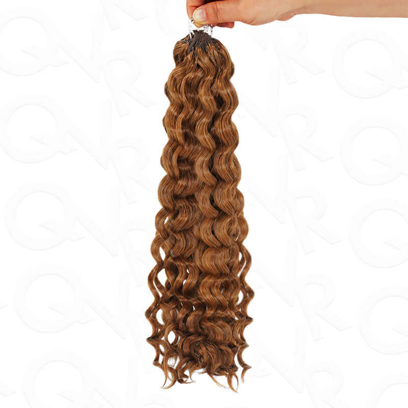 Flash Sale|QVR Auburn Brown #30 Water Wave Feather Crochet Human Hair - Image 4
