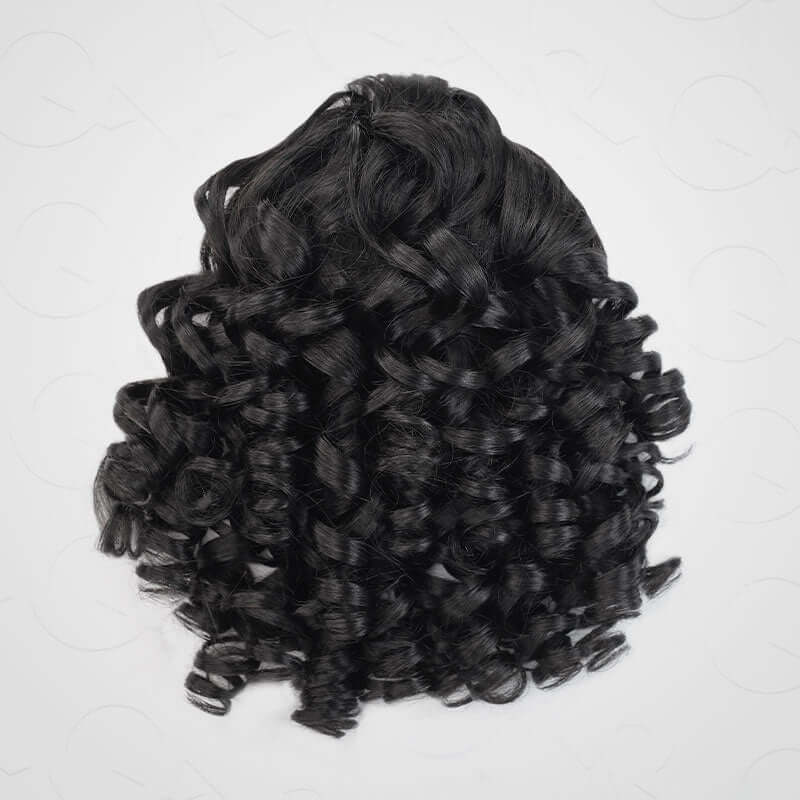 Flash Sale|QVR Drawstring Ponytail Extension Bouncy Curl Human Hair - Image 4