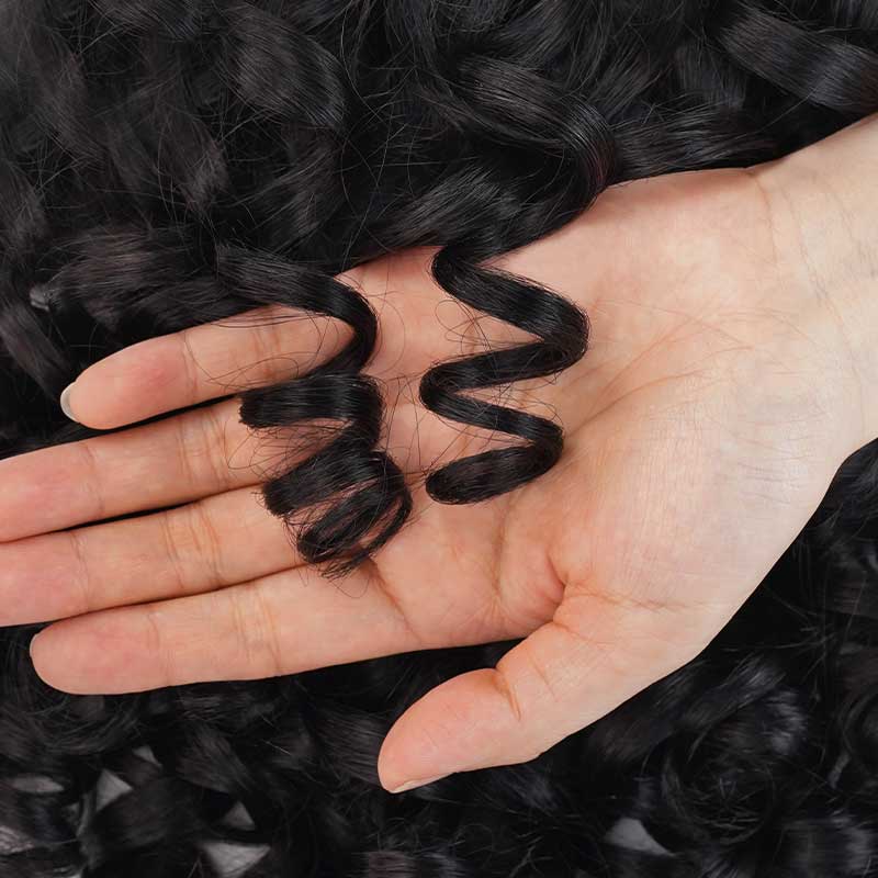 Flash Sale|QVR Drawstring Ponytail Extension Bouncy Curl Human Hair - Image 6
