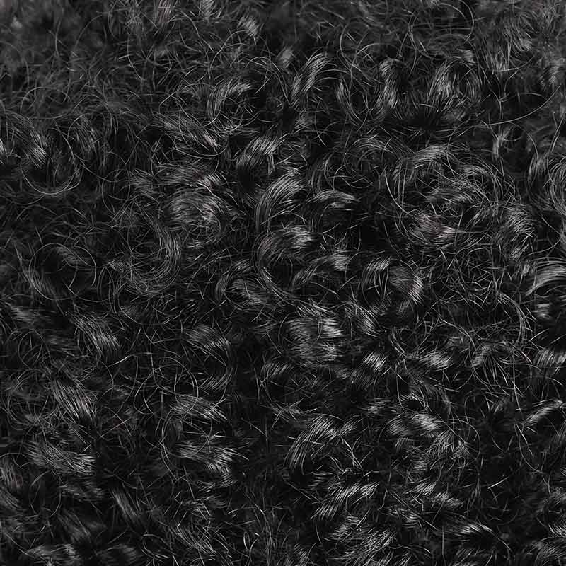 Flash Sale|QVR Drawstring Ponytail Extension With Bangs Short Curly Human Hair - Image 6