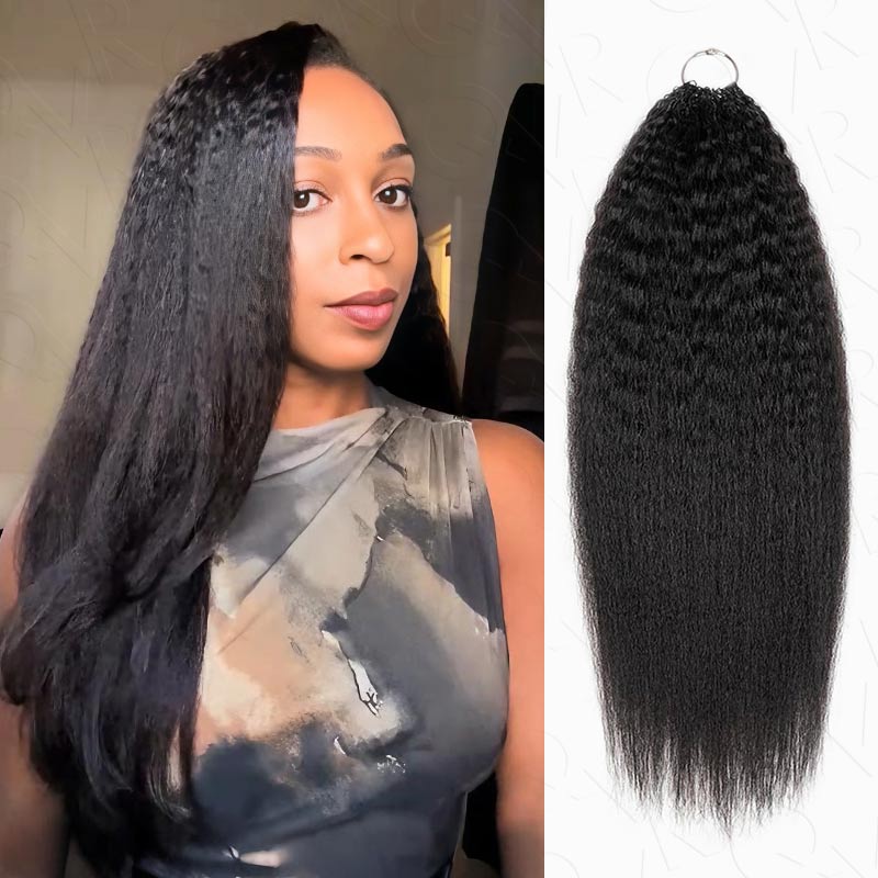 QVR French Curl Human Bulk Hair Extensions for Boho Knotless Braiding - Image 15