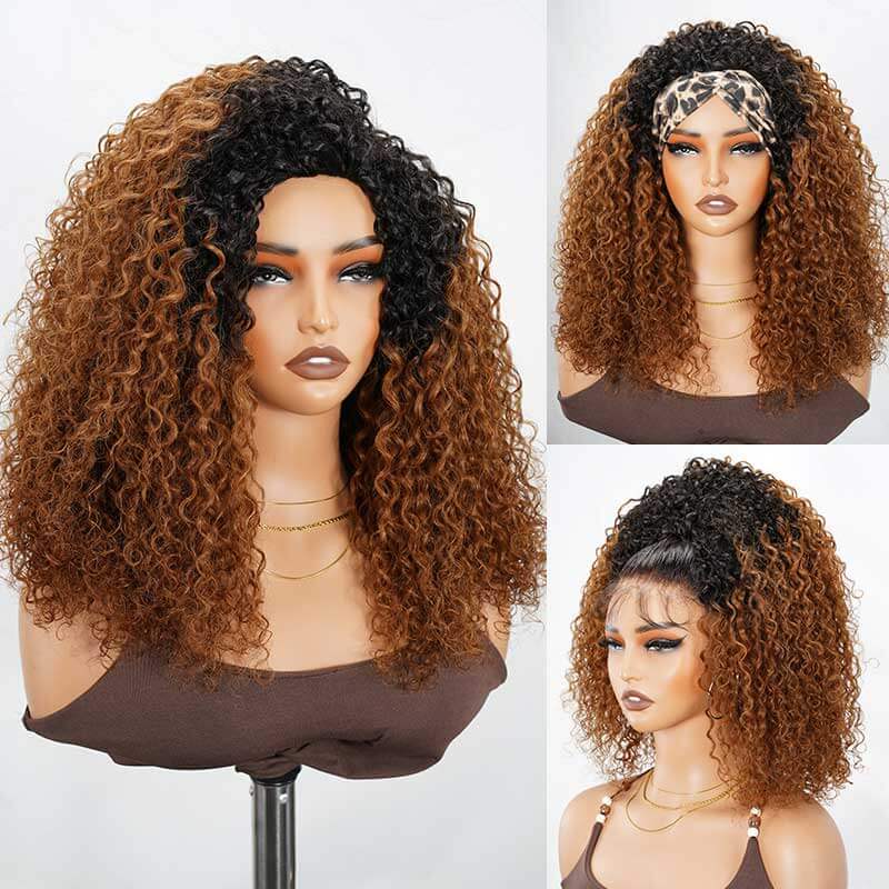 QVR Glueless Kinky Curly Half Wig 250% Density Human Hair Wig Wear Go Flip Over Wig - Image 19