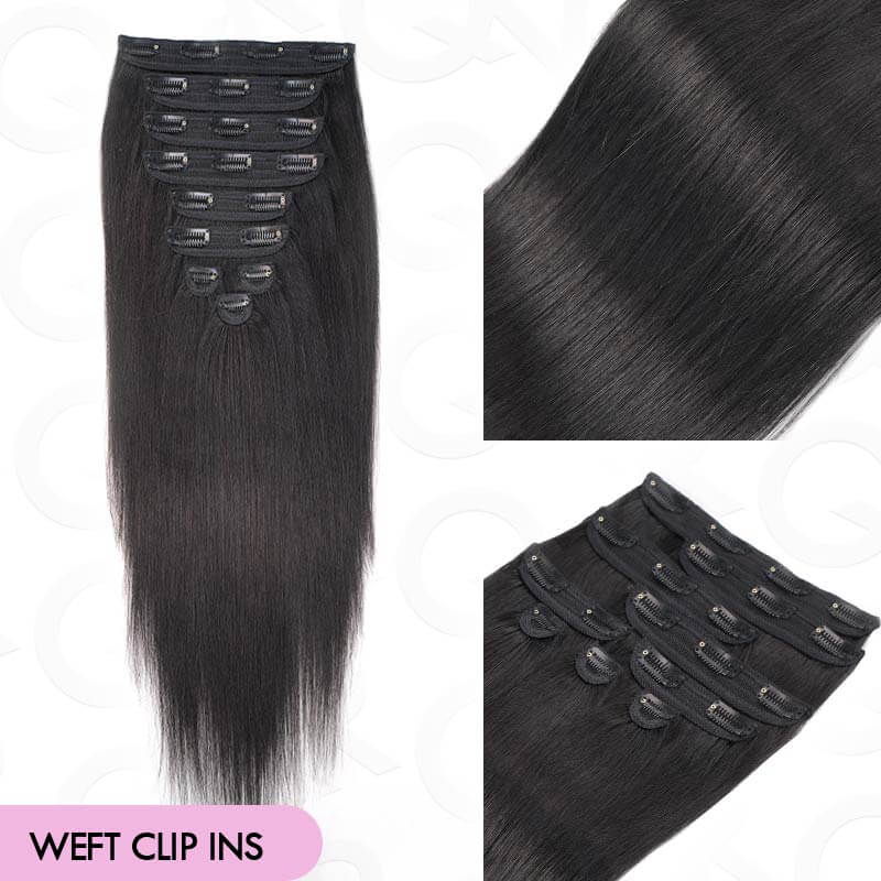 Flash Sale|QVR Invisible 9PCS 5PCS Volumizer Natural Straight Clip In Human Hair Extensions - Image 5