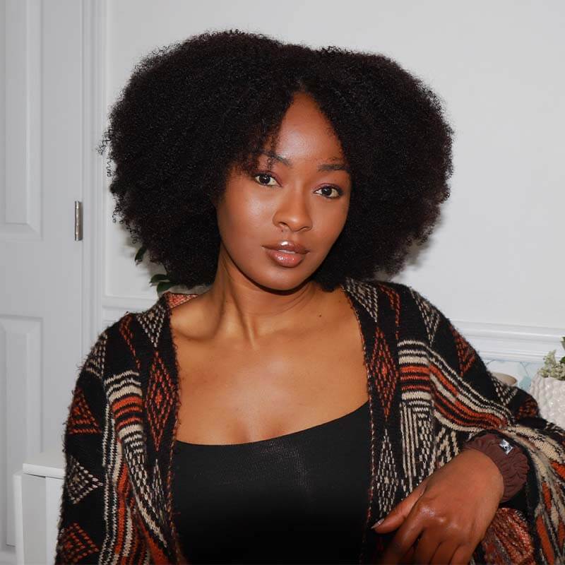 Flash Sale|QVR Kinky Curly V Part Wigs Human Hair Beginner Friendly - Image 17