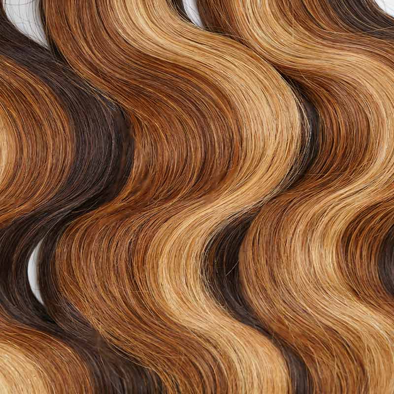 B3G1|QVR Brown Highlight Body Wave #P4/30/27 Human Bulk Hair for Braiding - Image 4