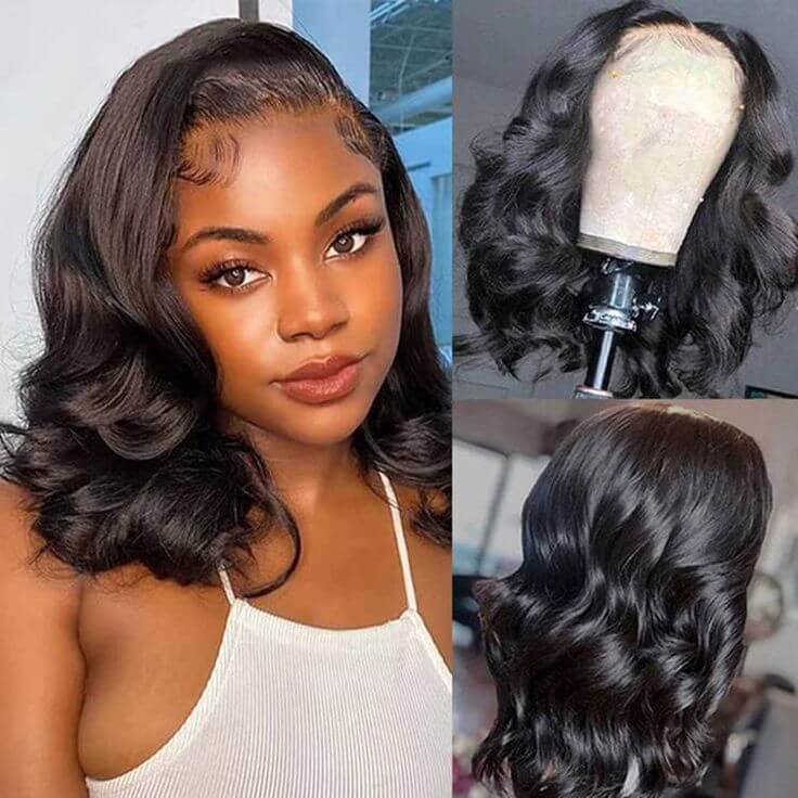 Flash Sale|QVR Straight 4x6 Pre-cut Lace Closure Human Hair Short Bob Wigs - Image 7