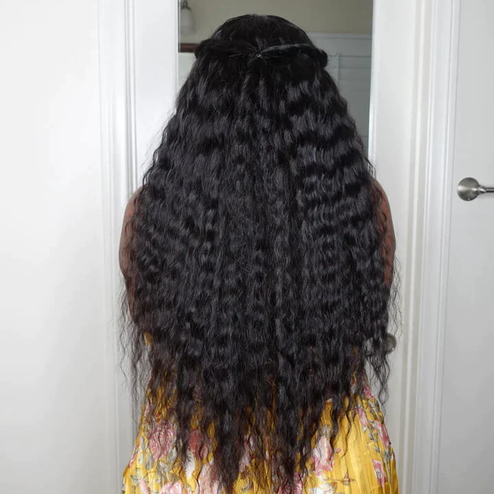 Flowy Bohemian Curls Wig Curly Glueless 5x5 Closure Lace Wig Pre-plucked Human Hair wigs - Image 5