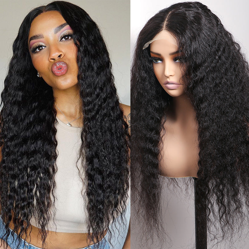 Flowy Bohemian Curls Wig Curly Glueless 5x5 Closure Lace Wig Pre-plucked Human Hair wigs - Image 6