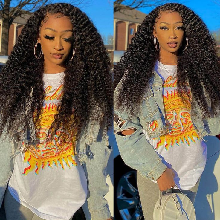 QVR Glueless Pre-cut 13x4 HD Lace Frontal Human Hair Wigs Kinky Curly Wear and Go Wigs - Image 5
