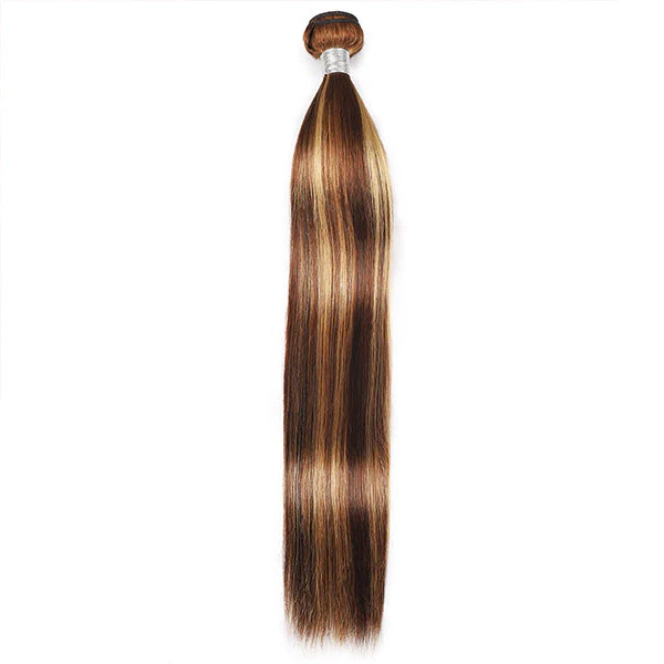 Honey Blonde Highlight Bundles Brazilian Straight Human Hair Weave Piano Hair 3 Bundles - Image 3