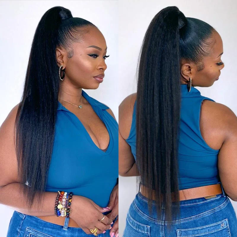 QVR 15A Grade Best Virgin Human Hair Kinky Straight 3 Bundles Hair With 4x4 Lace Closure Unprocessed Virgin Hair Weave - Image 3