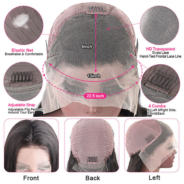 QVR Loose Deep Wave 13x6 HD Lace Front Wig Long Human Hair Wigs For Women - Image 10