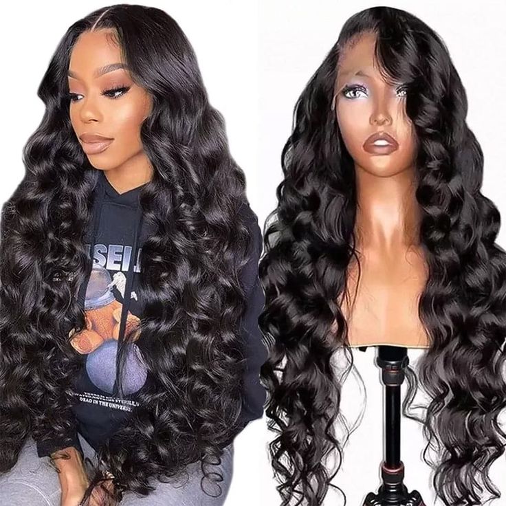 QVR Loose Deep Wave 13x6 HD Lace Front Wig Long Human Hair Wigs For Women - Image 3